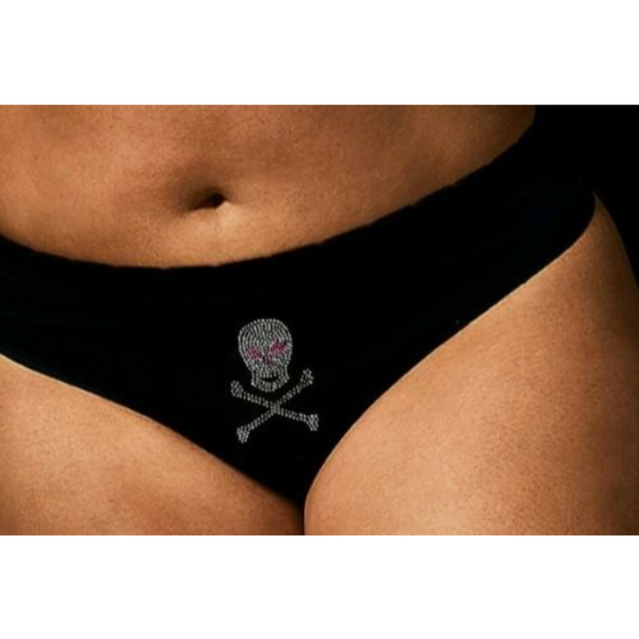 torrid Other - Torrid Betsey Johnson Skull Rhinestone Black Seamless Thong - 2x - "NWT"